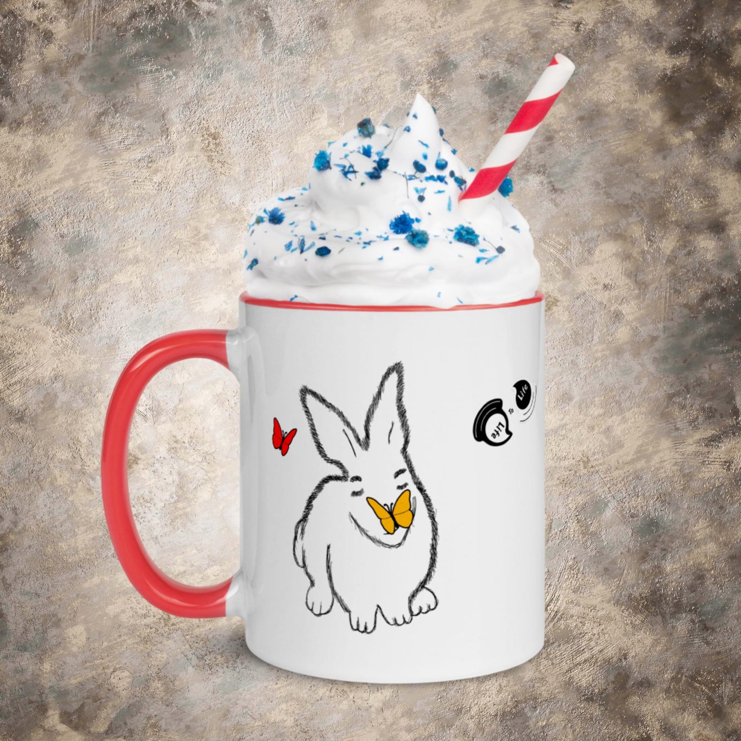 The life of a bunny! Mug with Color Inside