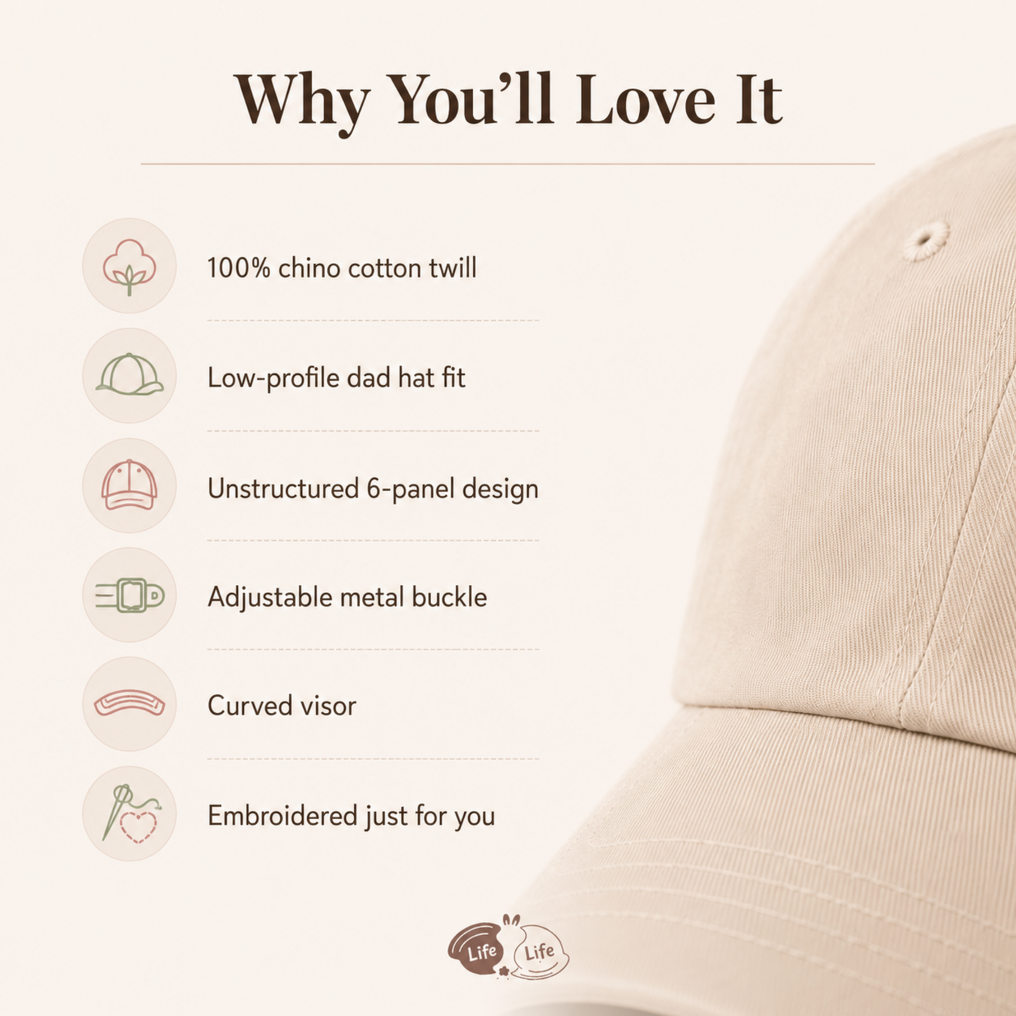 Life to Life Bunny Dad Cap