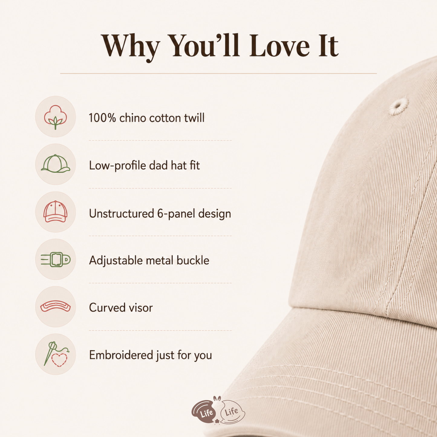 Life to Life Signature Dad Cap
