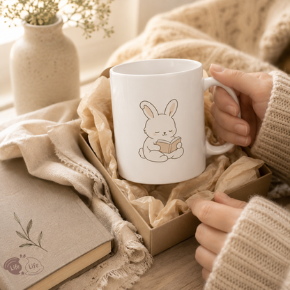 Quiet Chapters Cozy Bunny Mug