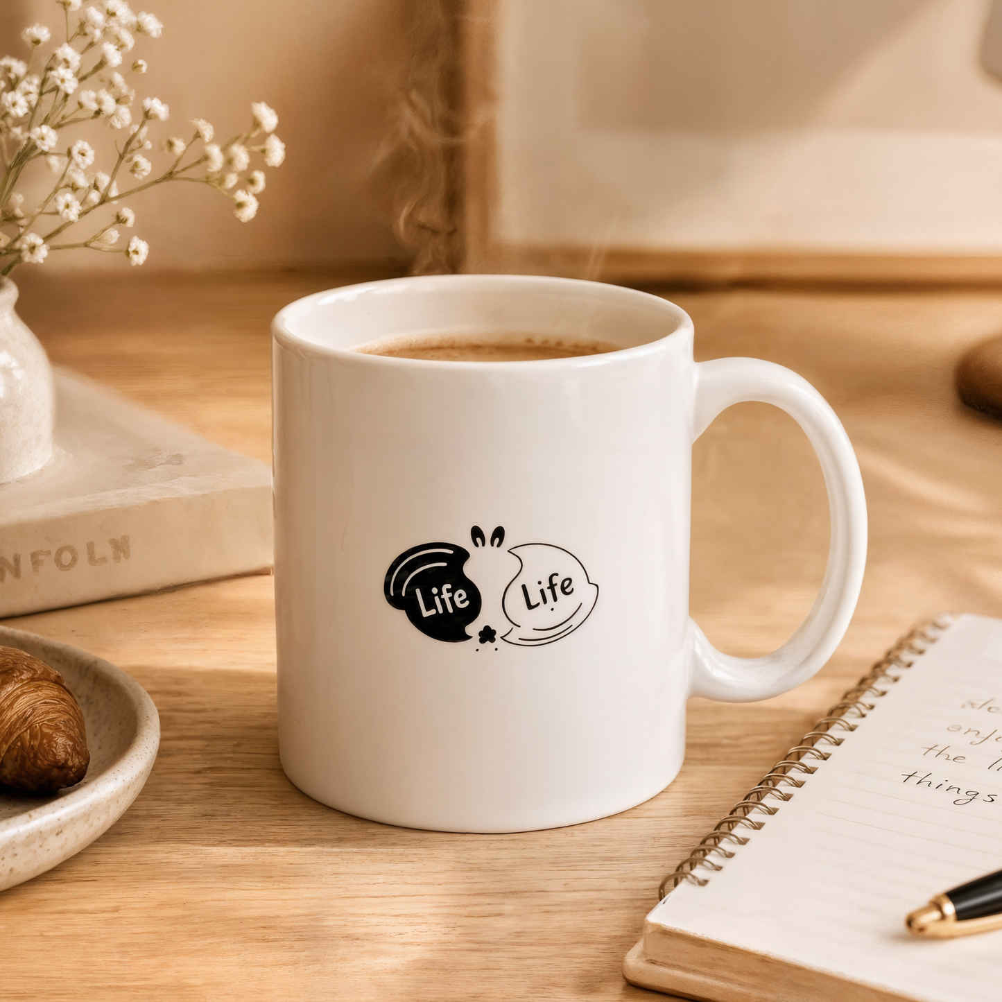 Life to Life Minimalist Bunny Mug