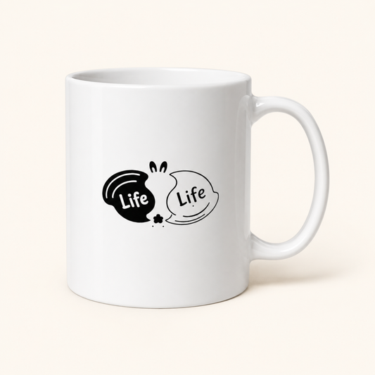 Life to Life Minimalist Bunny Mug