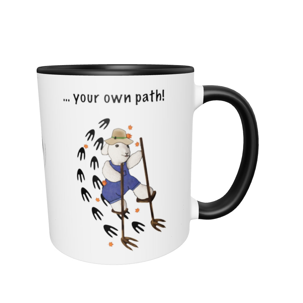 Follow ... your own path! Mug with Color Inside