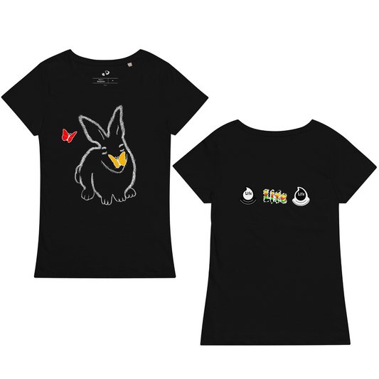 The life of a bunny! Organic cotton women T-shirt