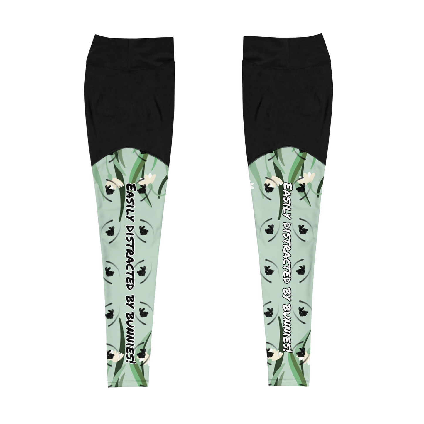 Easily distracted by bunnies! Women's sports Leggings