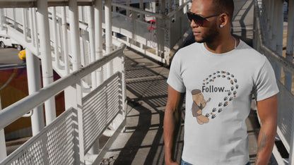 Follow ... your own path! Men unisex organic cotton t-shirt