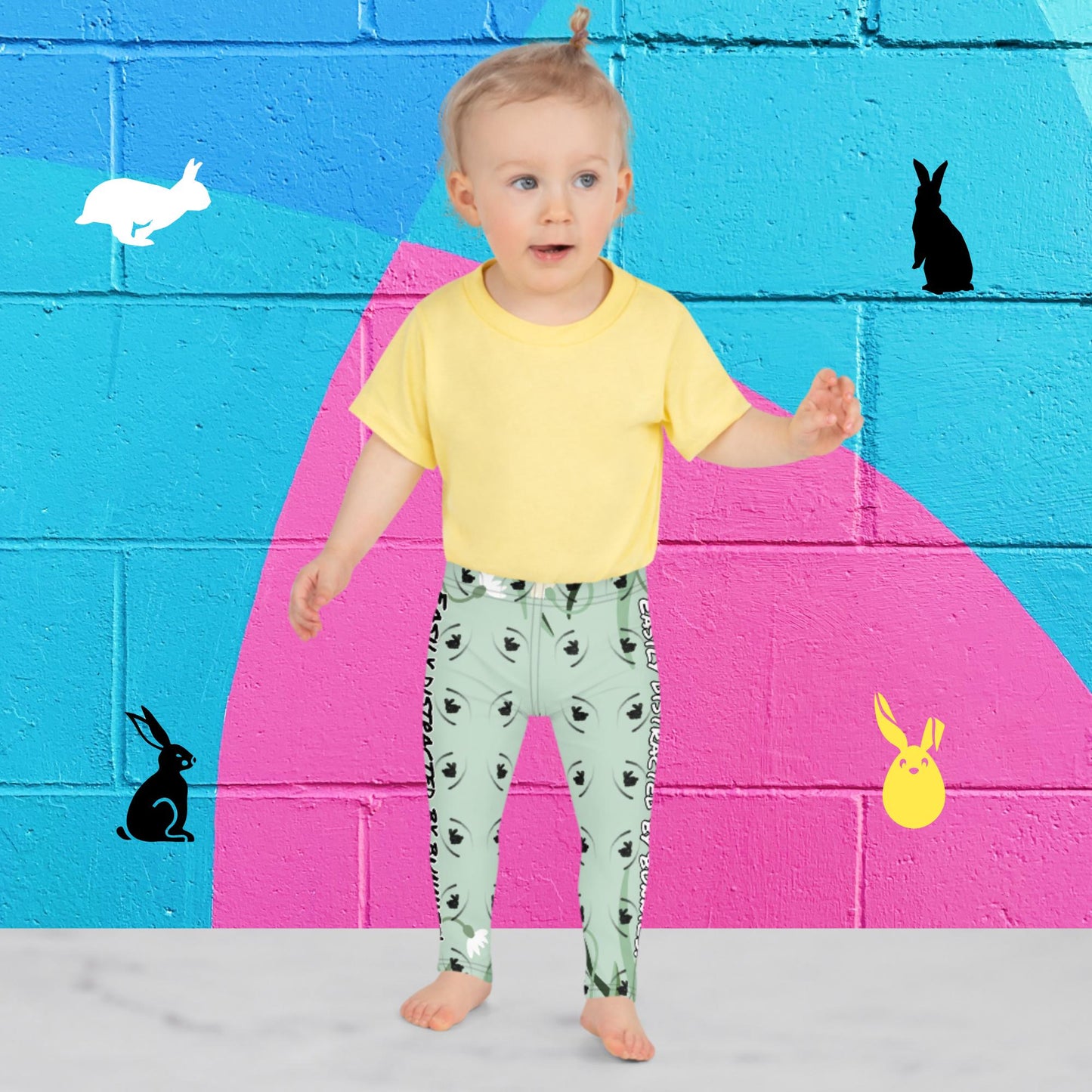 Easily distracted by bunnies! Kid's Leggings