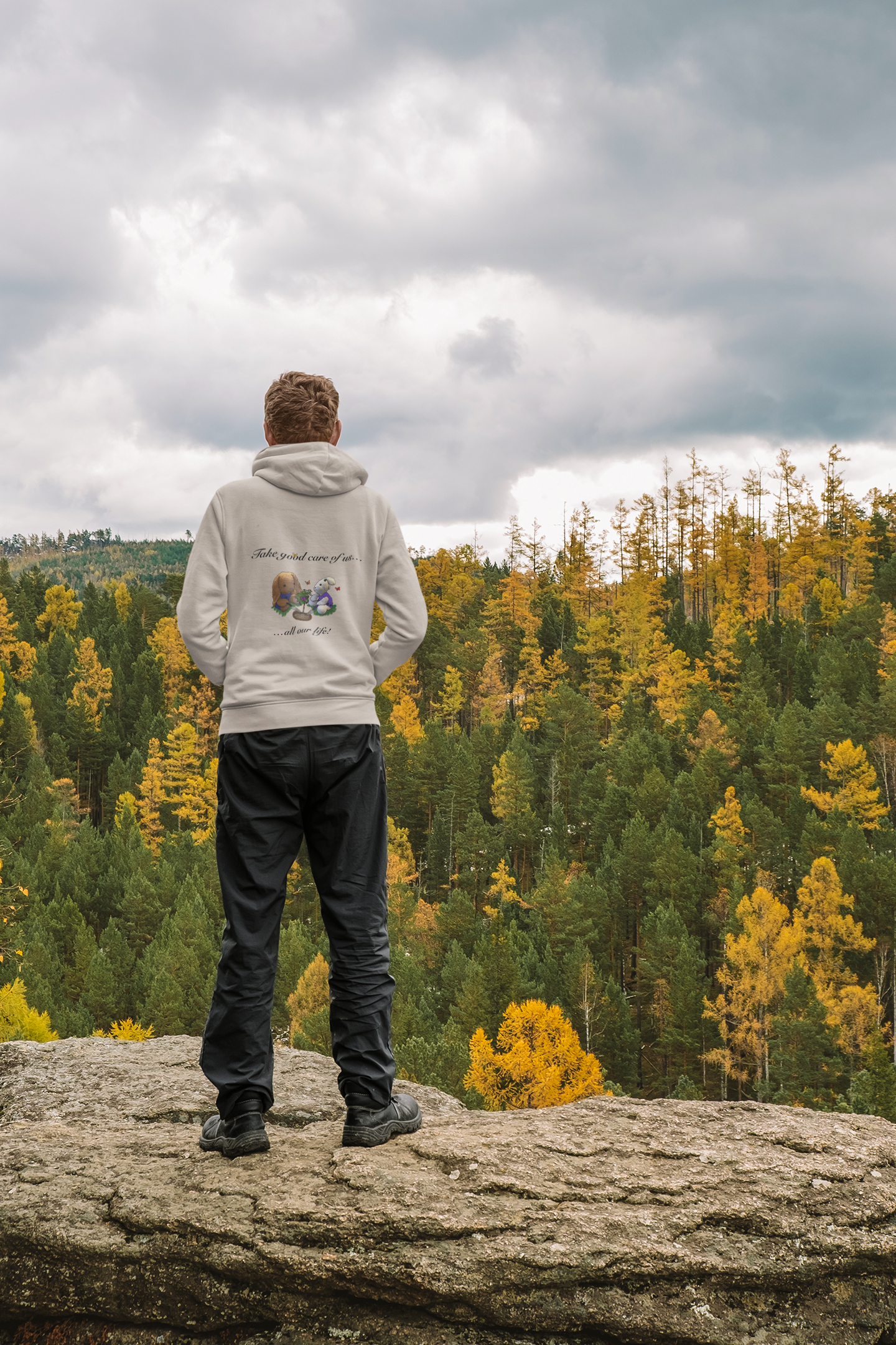 Take good care of us … Unisex essential eco hoodie