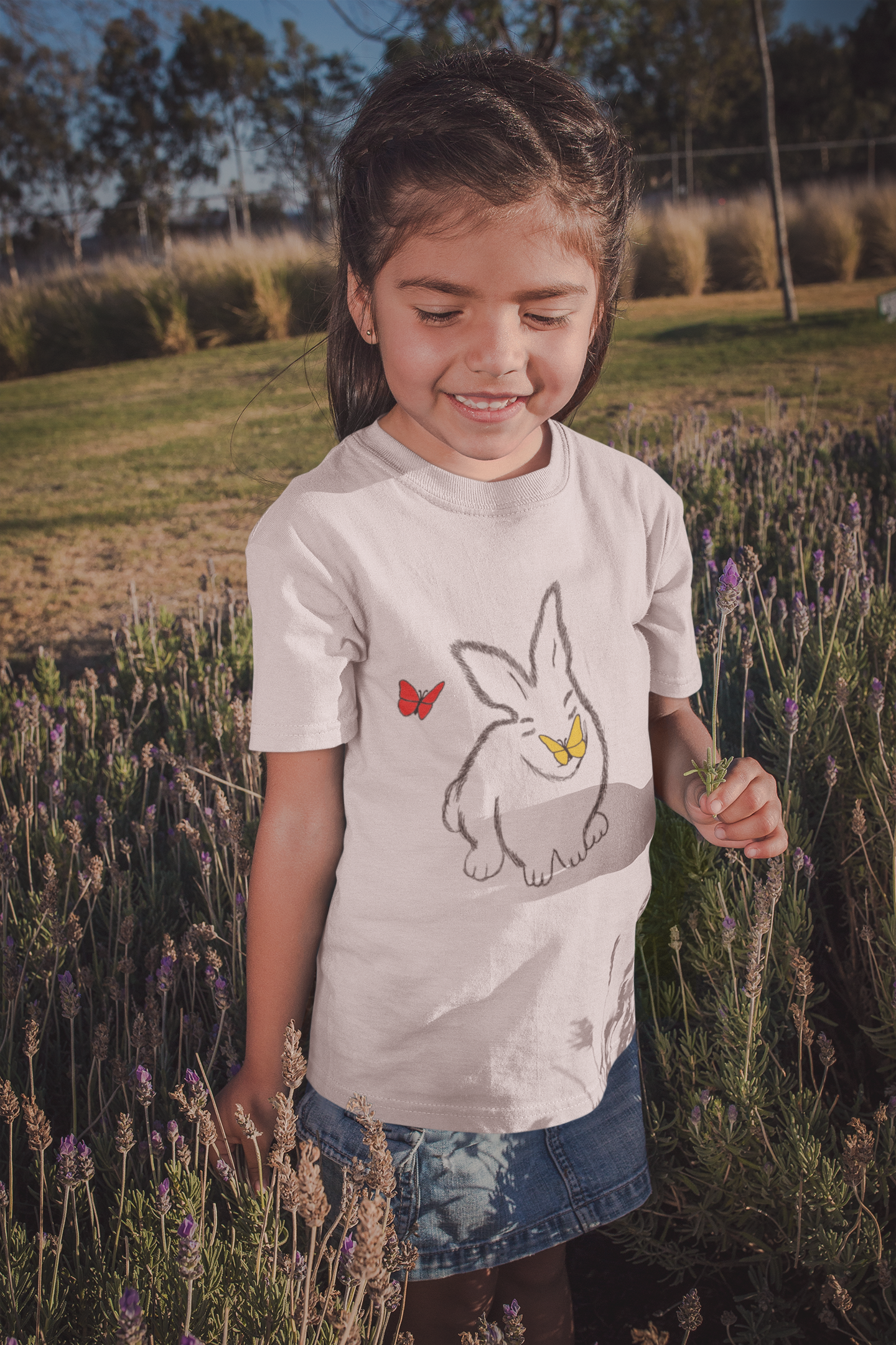 The life of a bunny! Organic cotton kids t-shirt