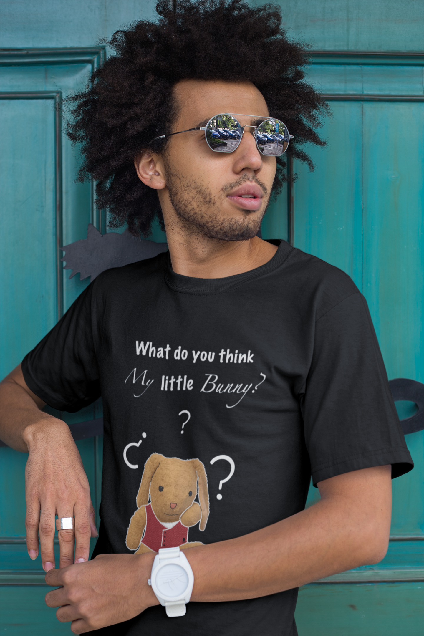 What do you think my little bunny? Men unisex organic cotton t-shirt