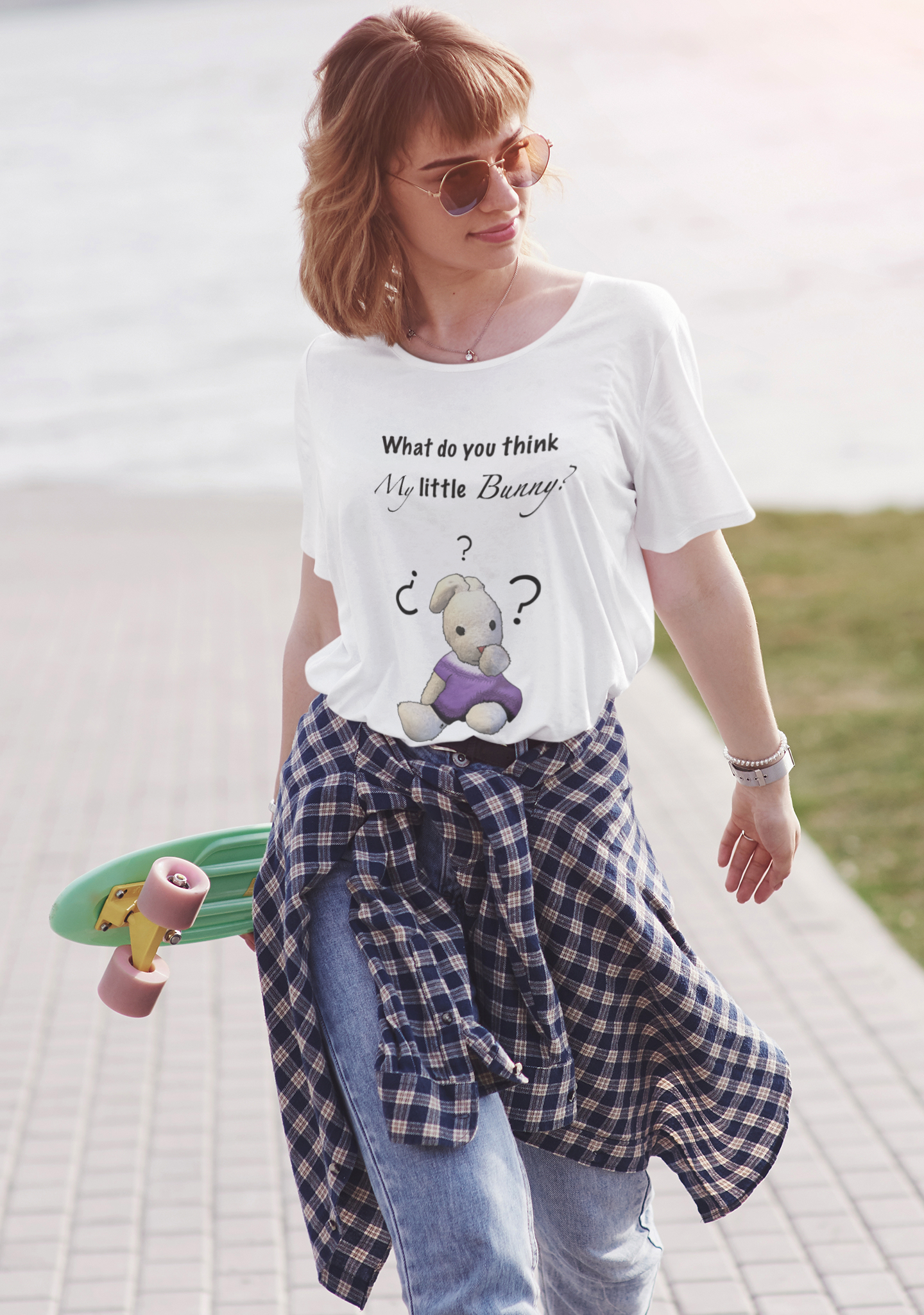 What do you think my little bunny? Women’s basic organic t-shirt