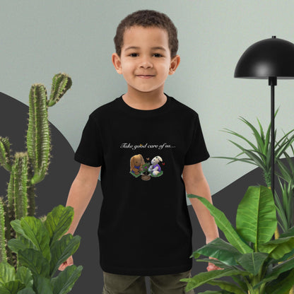 Take good care of us … all our life! Organic cotton kids t-shirt