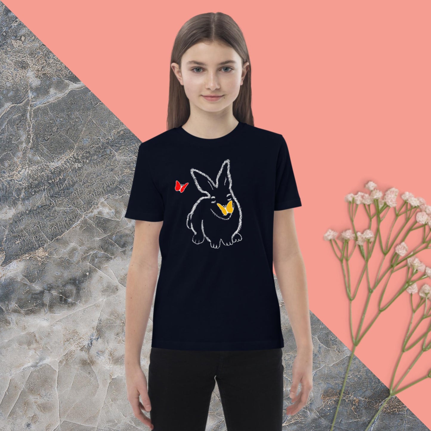 The life of a bunny! Organic cotton kids t-shirt