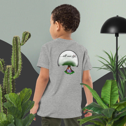 Take good care of us … all our life! Organic cotton kids t-shirt