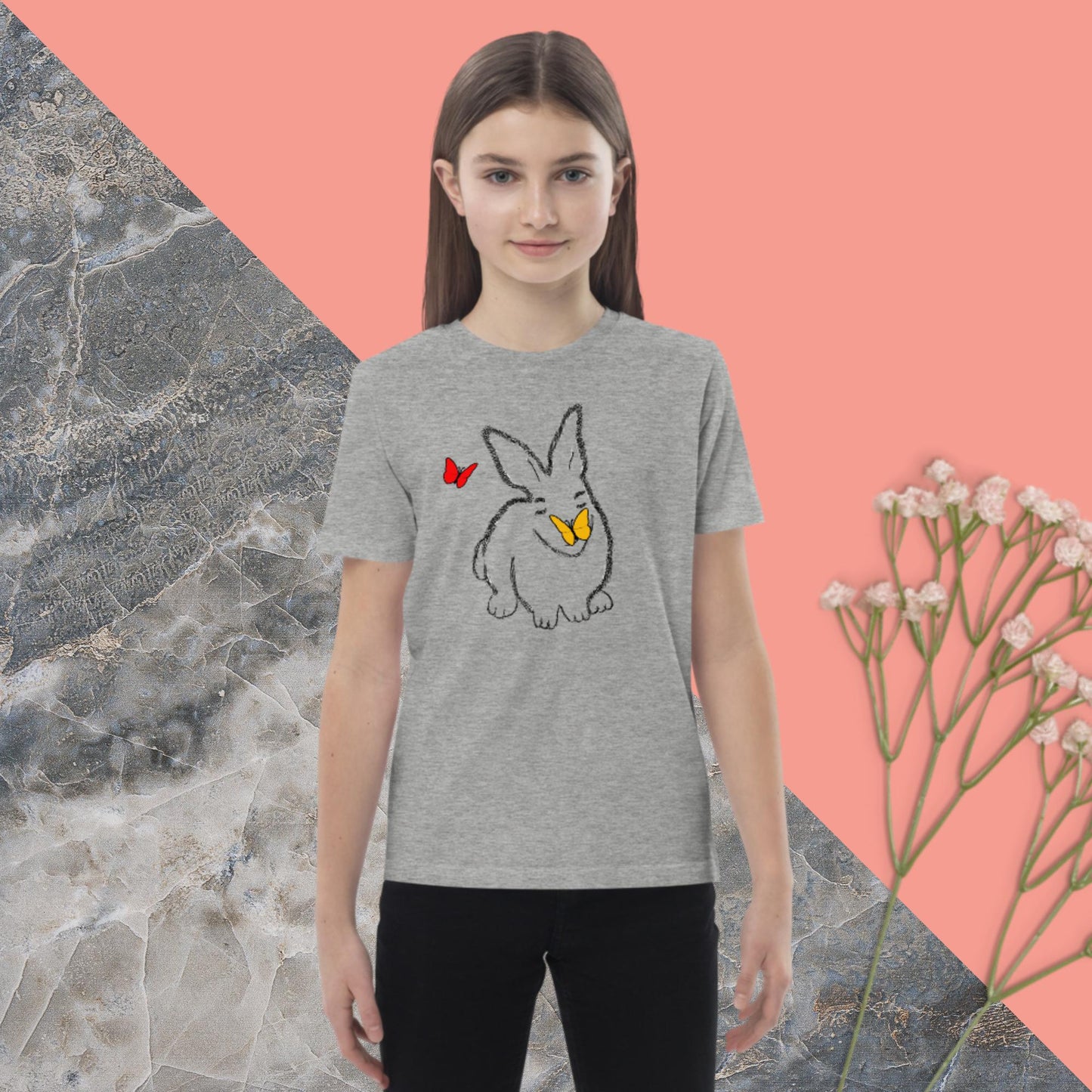 The life of a bunny! Organic cotton kids t-shirt