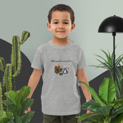 Take good care of us … all our life! Organic cotton kids t-shirt