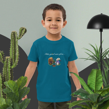 Take good care of us … all our life! Organic cotton kids t-shirt