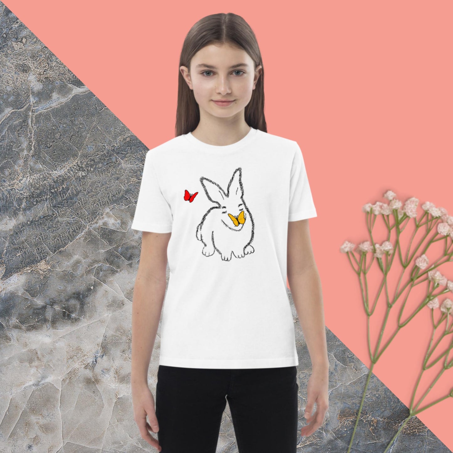 The life of a bunny! Organic cotton kids t-shirt