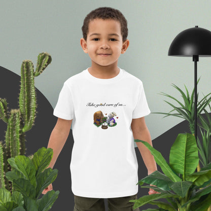 Take good care of us … all our life! Organic cotton kids t-shirt