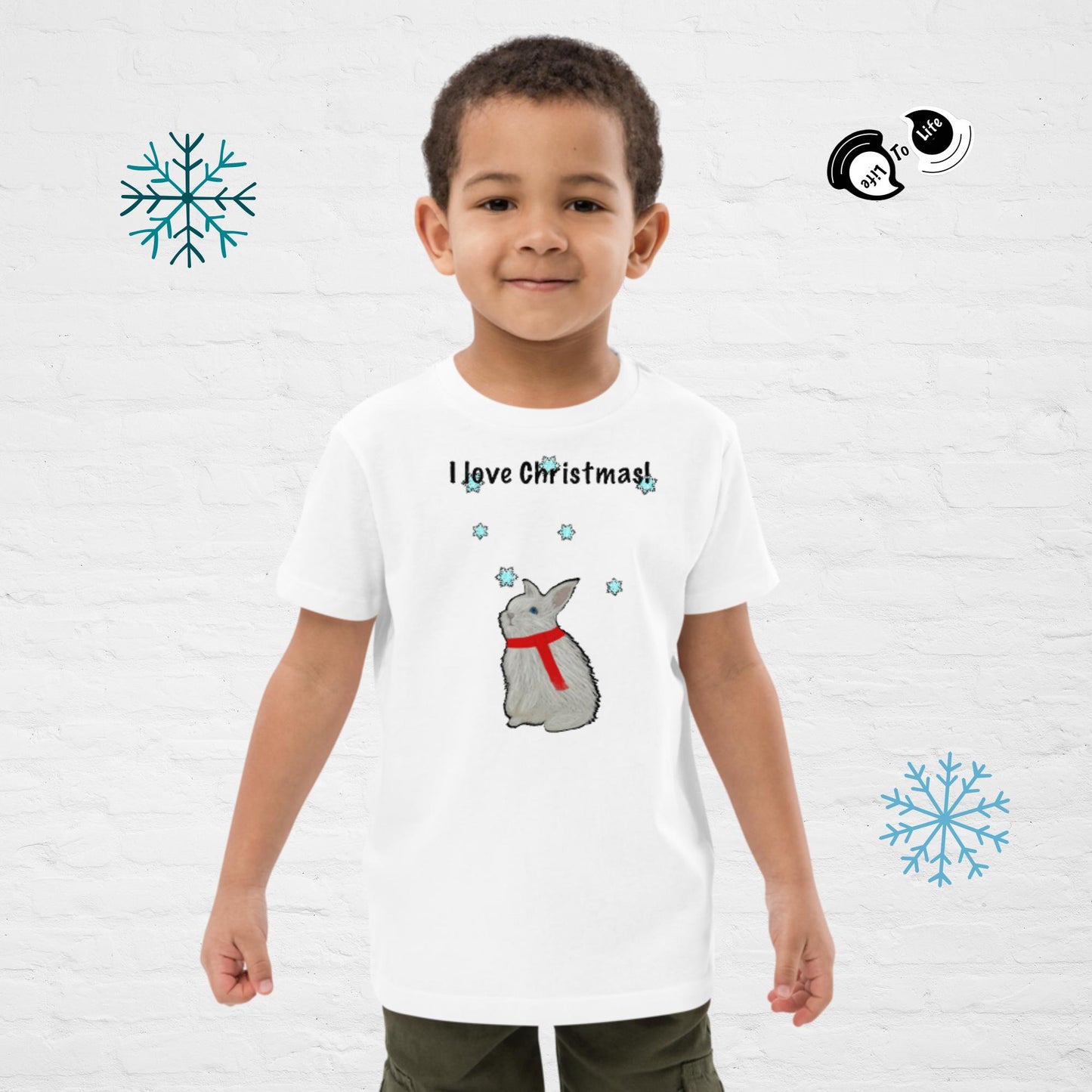 I love Christmas! Organic cotton kids t-shirt