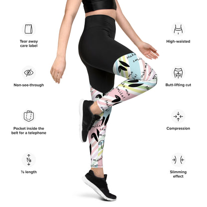 Make me smile! Sports Leggings