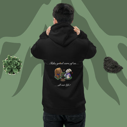 Take good care of us … Unisex essential eco hoodie