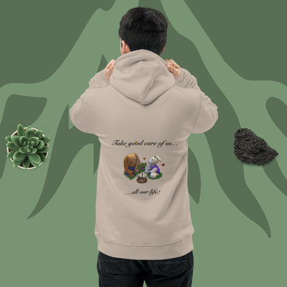 Take good care of us … Unisex essential eco hoodie