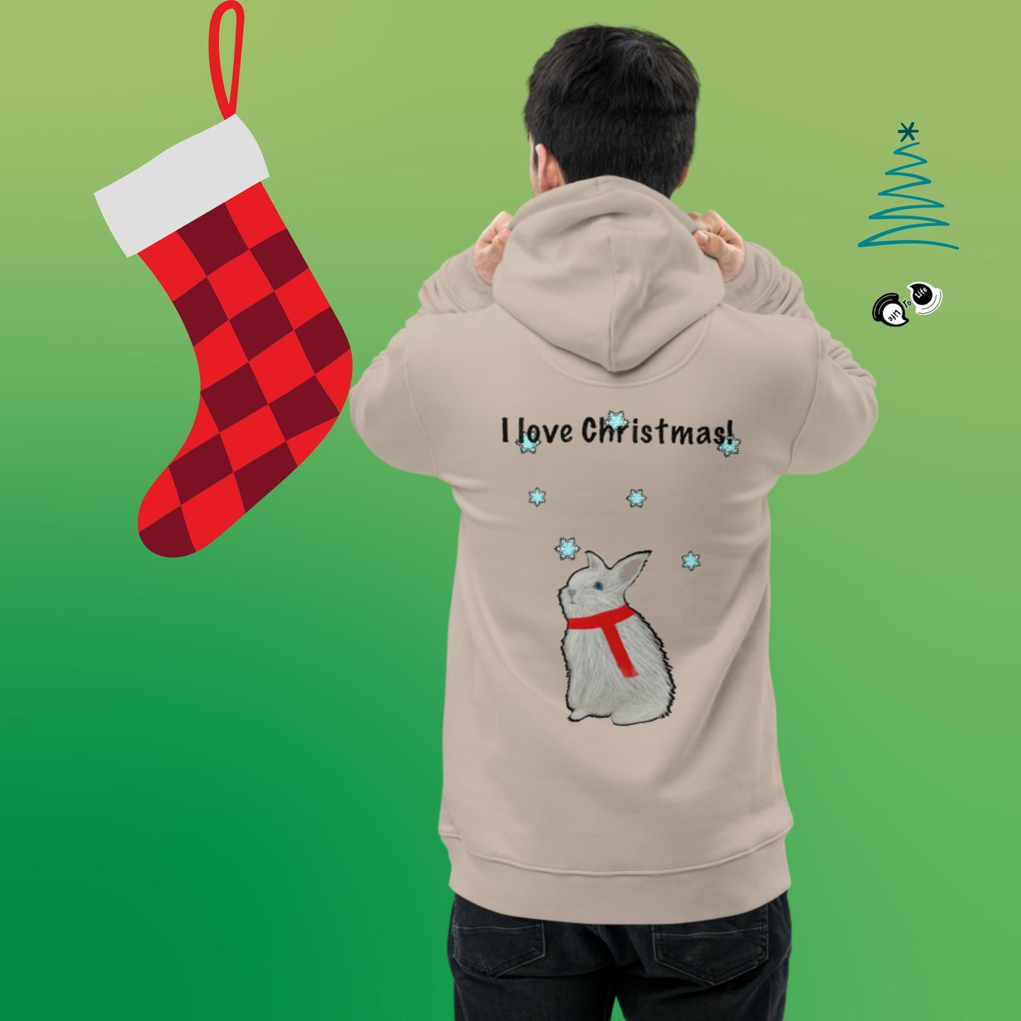 I love Christmas! Unisex essential eco hoodie