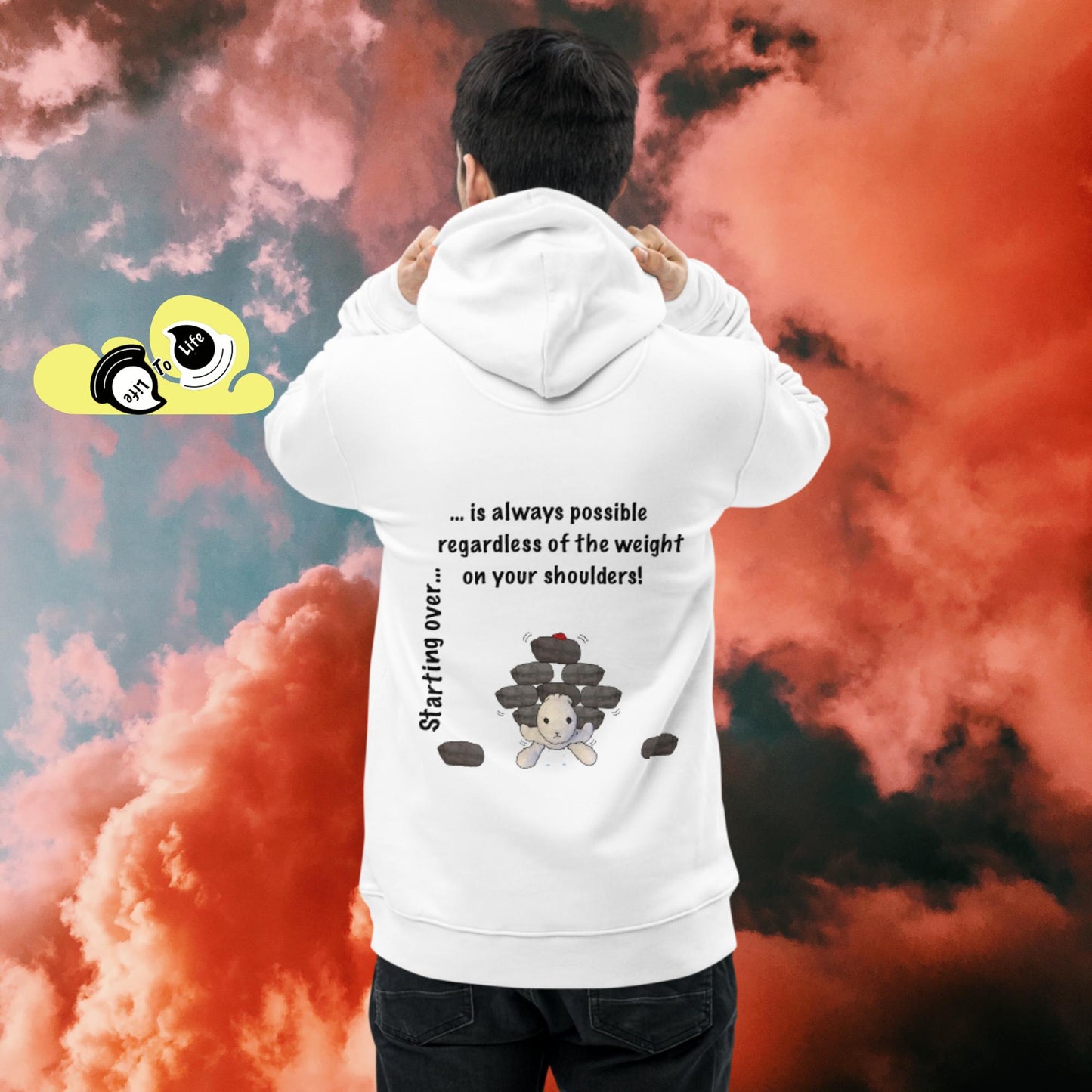 Starting over ... your shoulders! Unisex essential eco hoodie