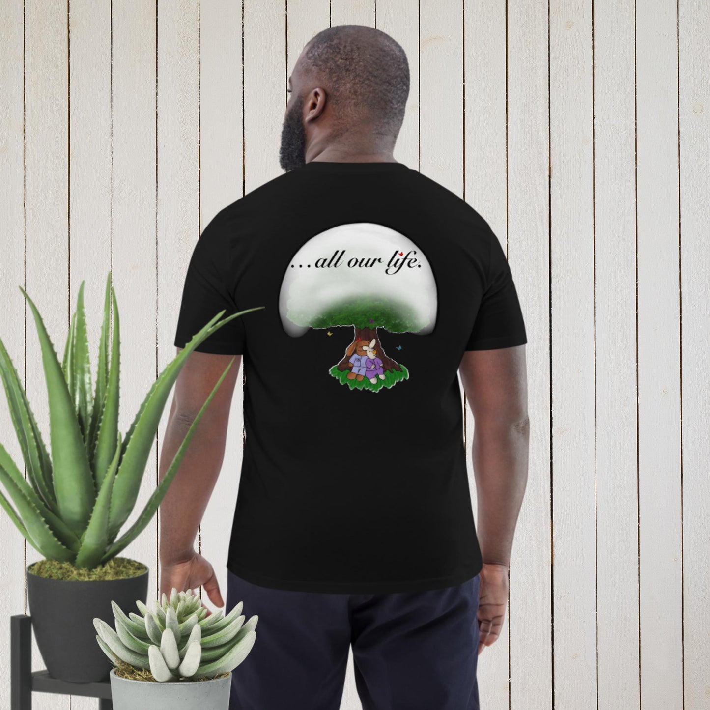 Take good care of us … all our life! Men unisex organic cotton t-shirt