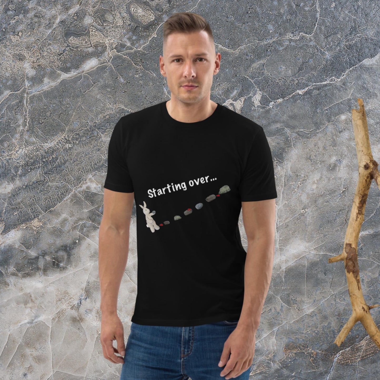 Starting over ... your shoulders! Men unisex organic cotton t-shirt