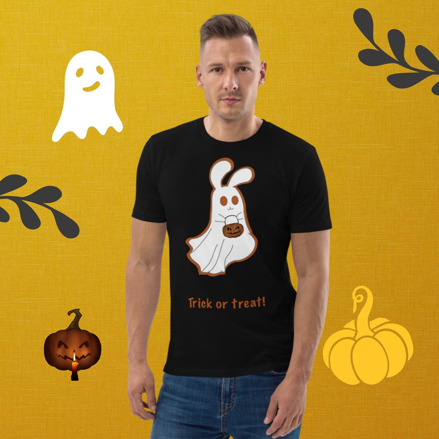 Trick or treat! Men unisex organic cotton t-shirt