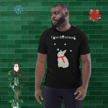 I love Christmas! Men unisex organic cotton t-shirt