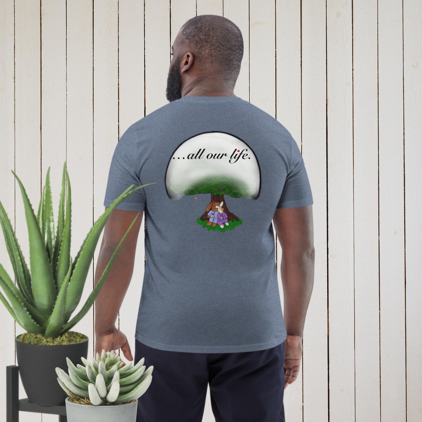 Take good care of us … all our life! Men unisex organic cotton t-shirt