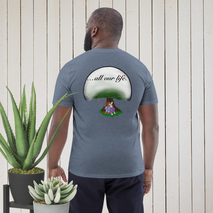 Take good care of us … all our life! Men unisex organic cotton t-shirt