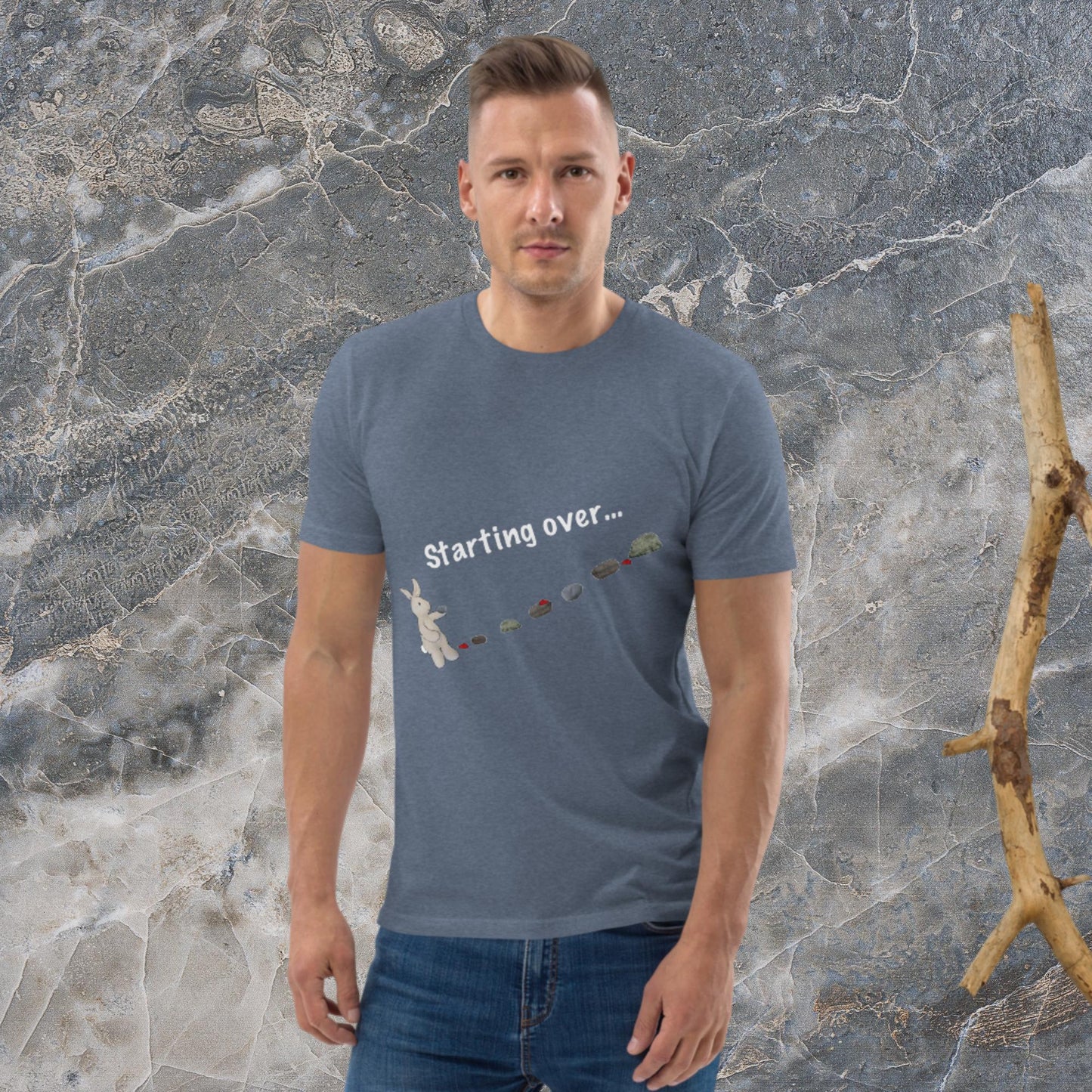 Starting over ... your shoulders! Men unisex organic cotton t-shirt