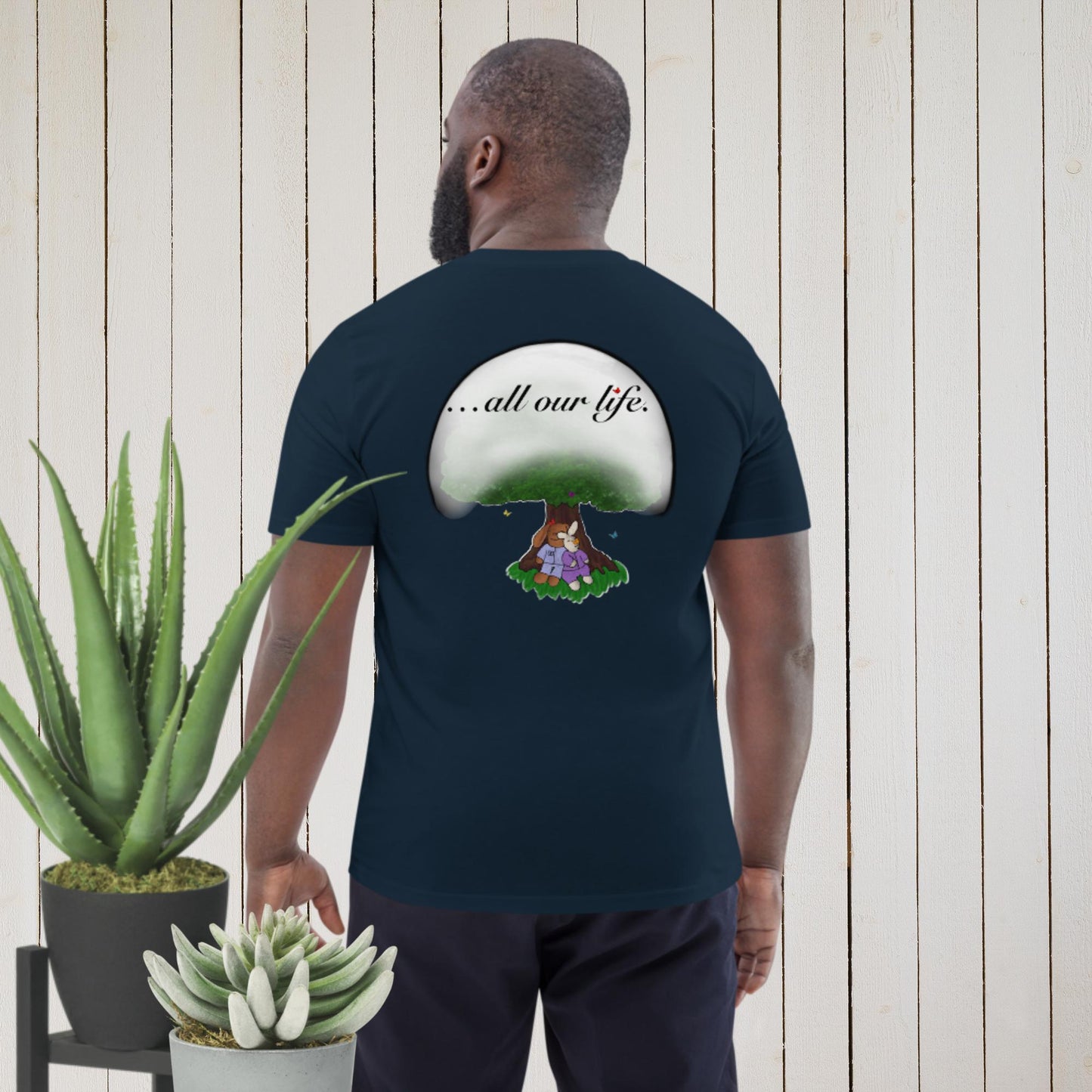 Take good care of us … all our life! Men unisex organic cotton t-shirt