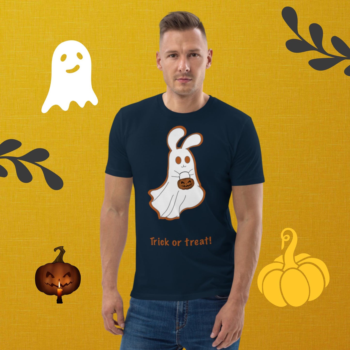 Trick or treat! Men unisex organic cotton t-shirt