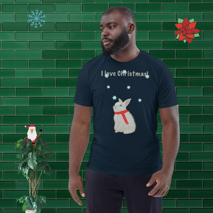 I love Christmas! Men unisex organic cotton t-shirt