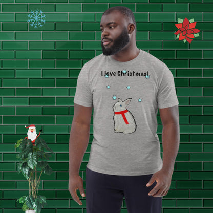 I love Christmas! Men unisex organic cotton t-shirt