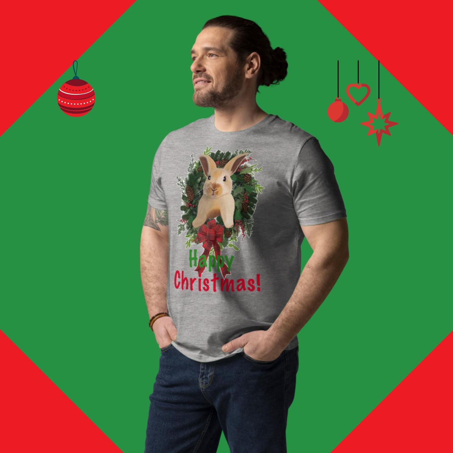 Happy Christmas! Men unisex organic cotton t-shirt