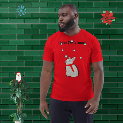 I love Christmas! Men unisex organic cotton t-shirt