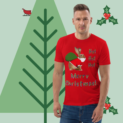 Ho! Ho! Ho! Merry Christmas! Men unisex organic cotton t-shirt