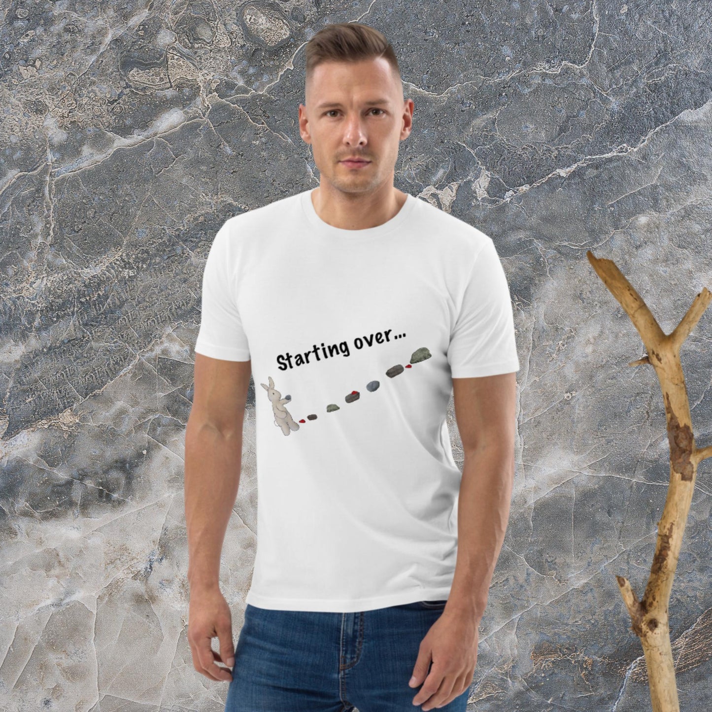 Starting over ... your shoulders! Men unisex organic cotton t-shirt