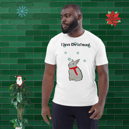 I love Christmas! Men unisex organic cotton t-shirt