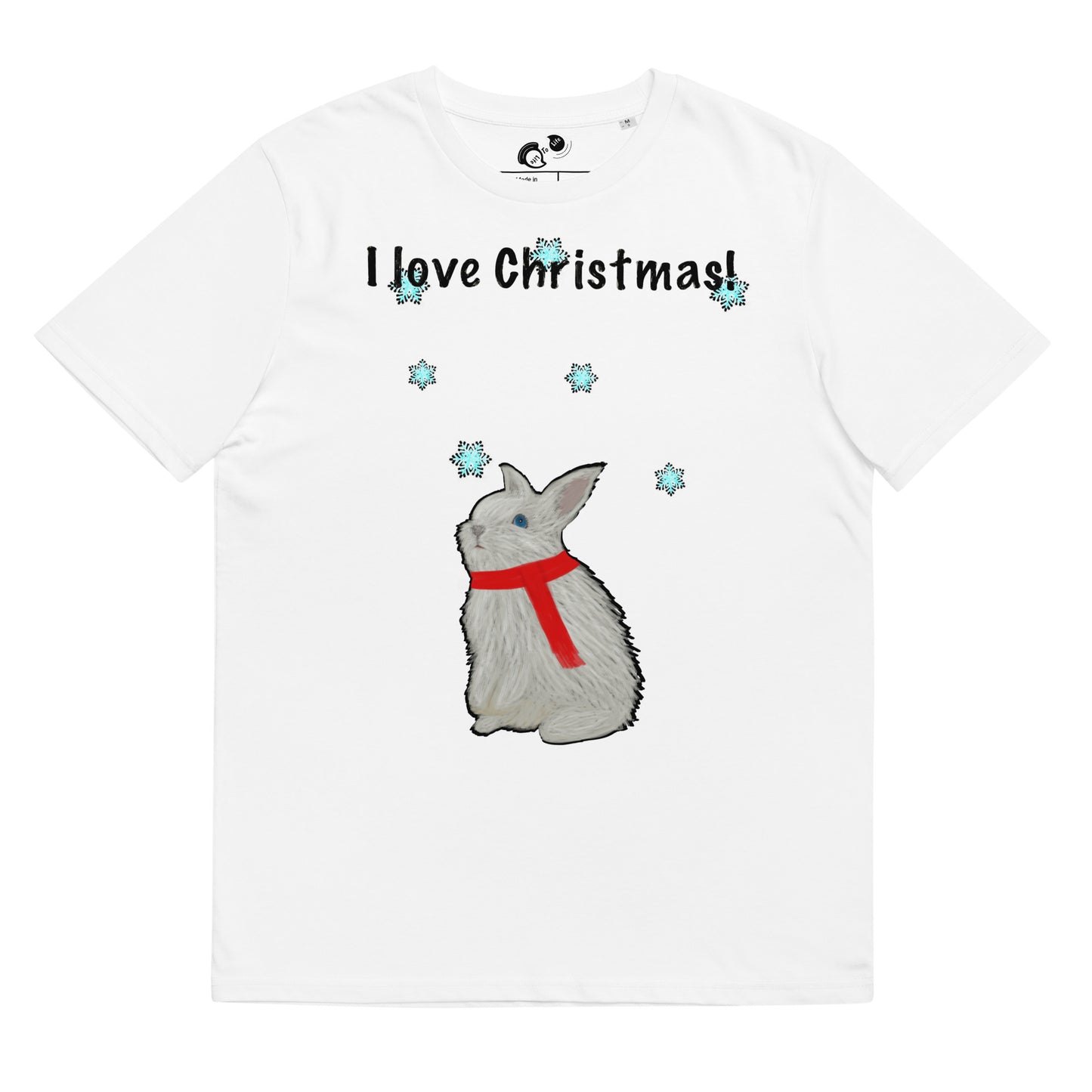 I love Christmas! Men unisex organic cotton t-shirt