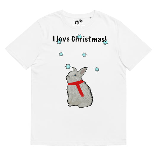 I love Christmas! Men unisex organic cotton t-shirt