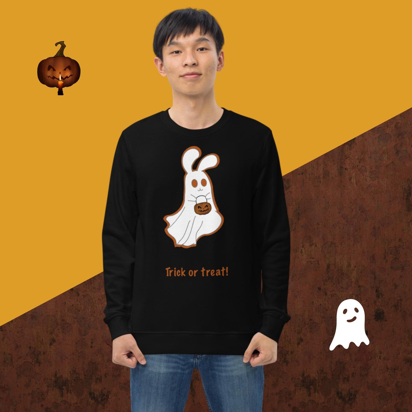 Trick or treat! Unisex organic sweatshirt