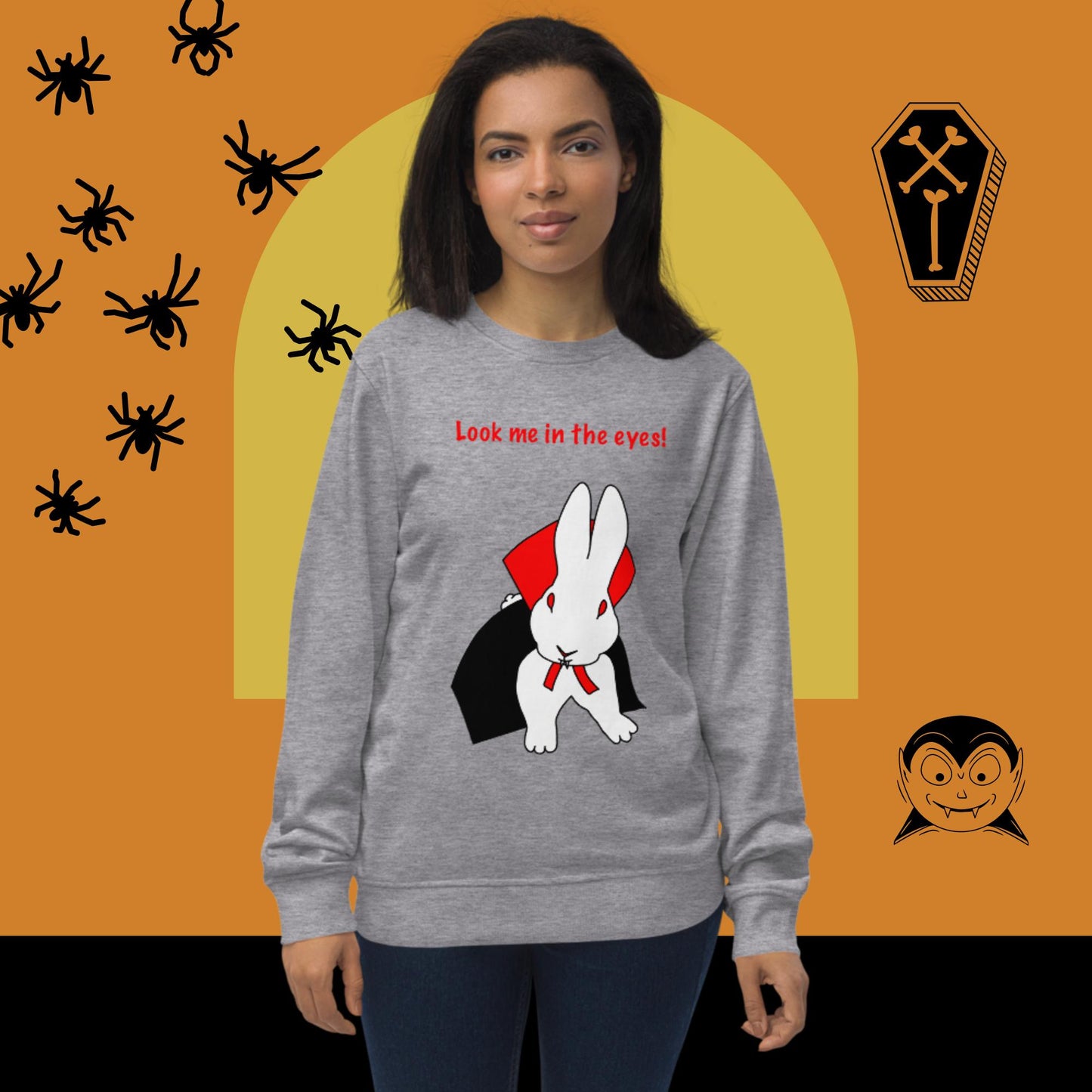 Look me in the eyes! Unisex organic sweatshirt