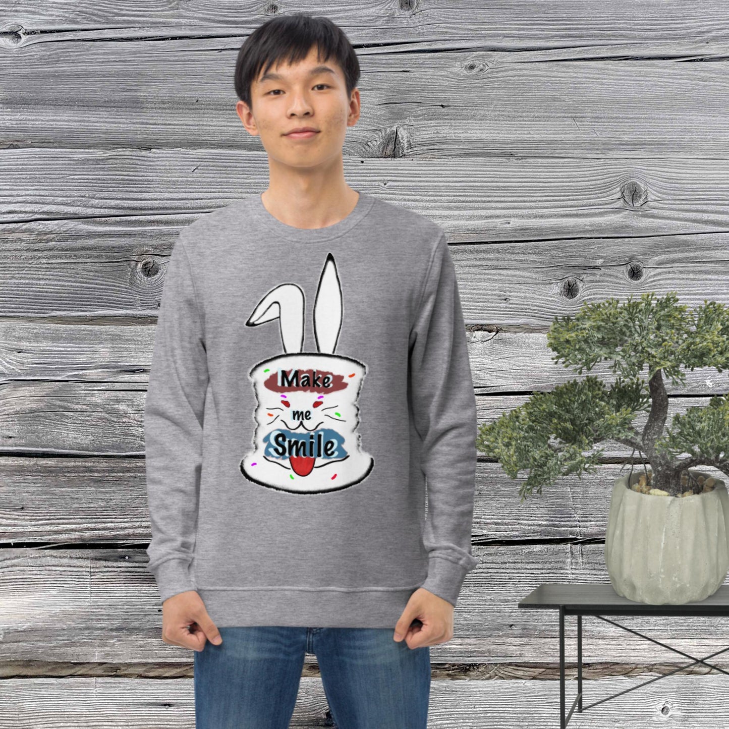 Make me smile! Unisex organic sweatshirt